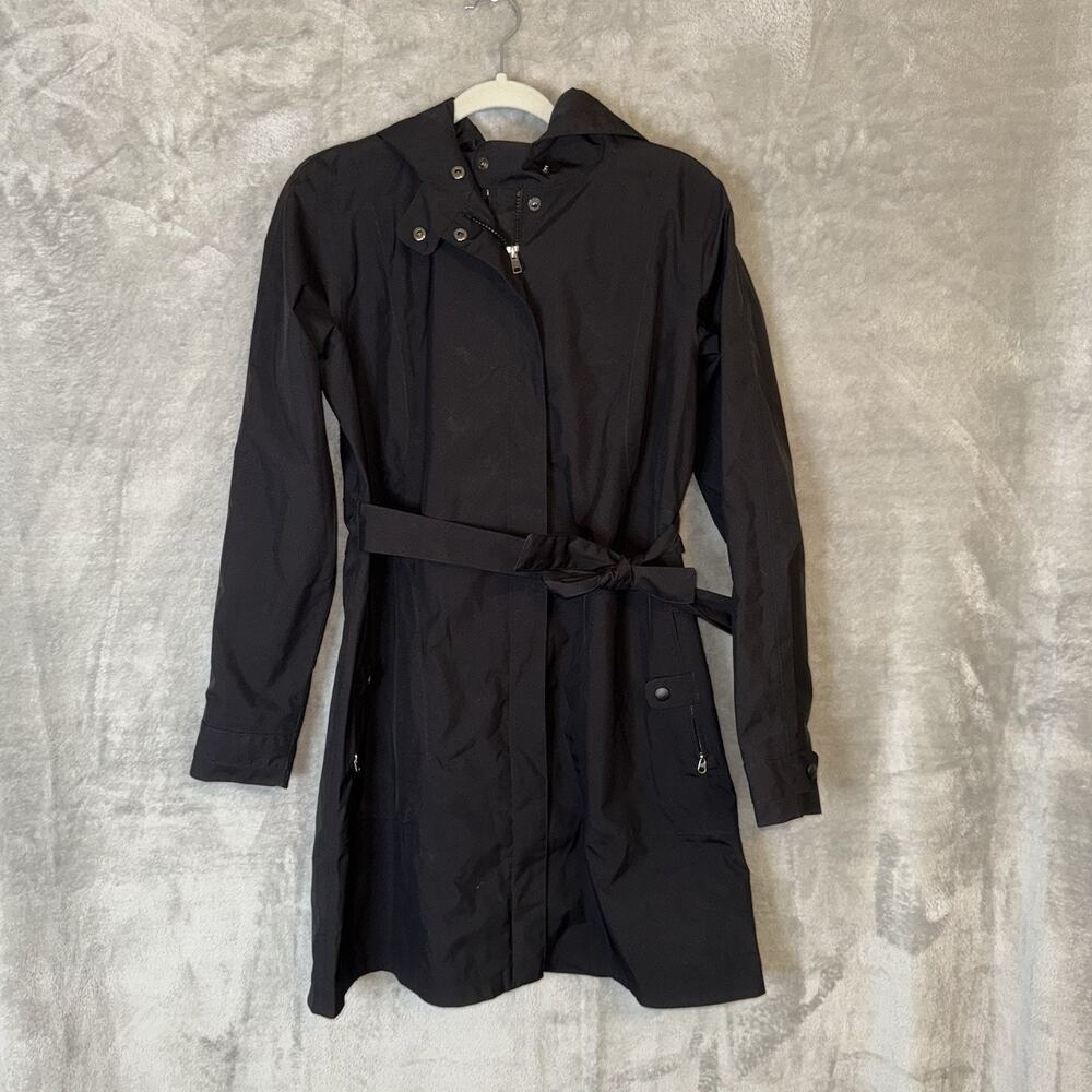 Patagonia Black Trench Coat with Hood